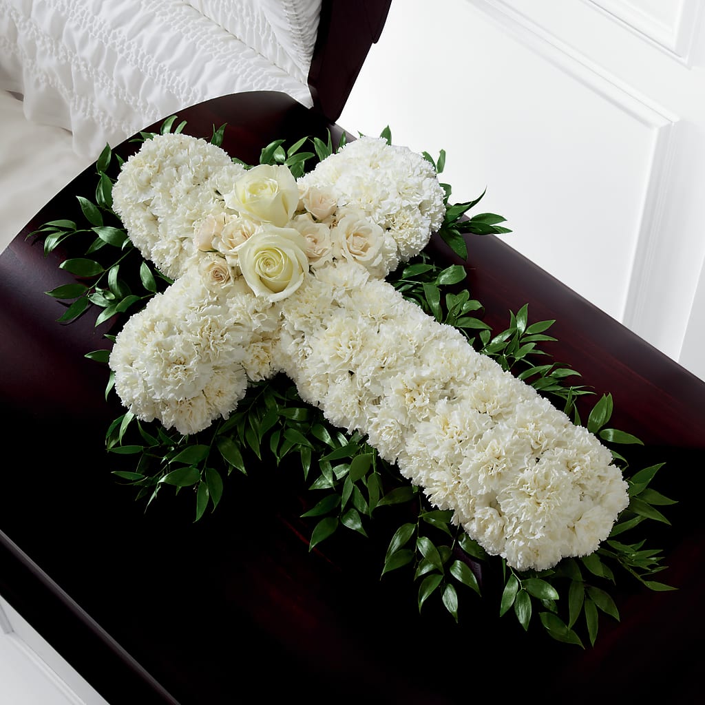 Gerbe de fleurs pour cercueil Souvenirs paisibles (Standard)