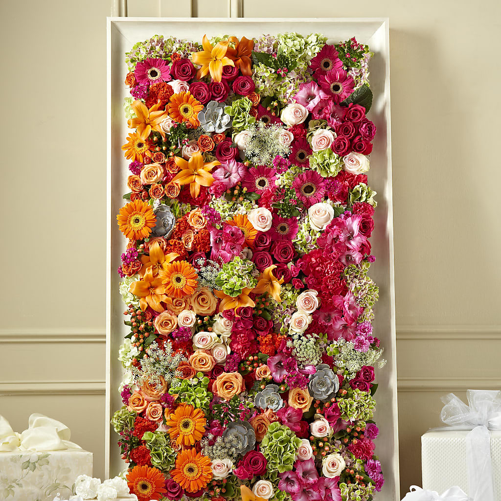 Pared de Flores Recién Cortadas