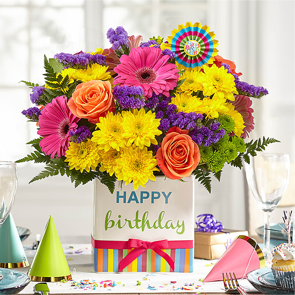 Birthday Brights Bouquet –  Bamboo Flowers, Buford GA
