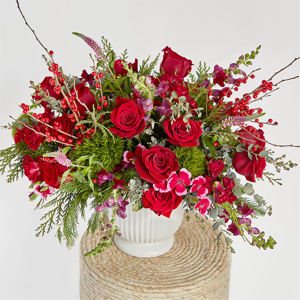 Big Red Bow Bouquet –  Bamboo Flowers, Buford GA