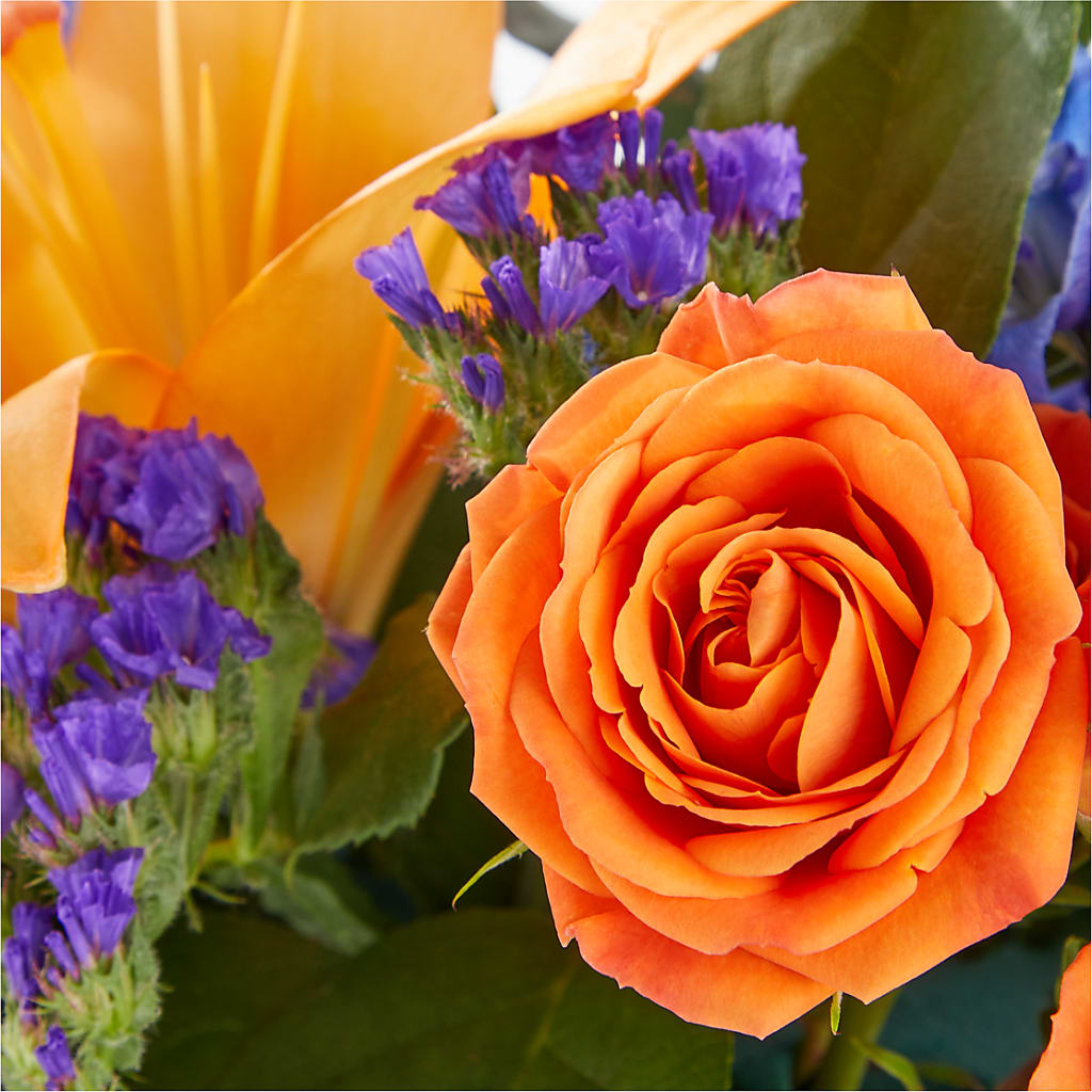 Radiant Citrus Box Bouquet –  Bamboo Flowers, Buford GA