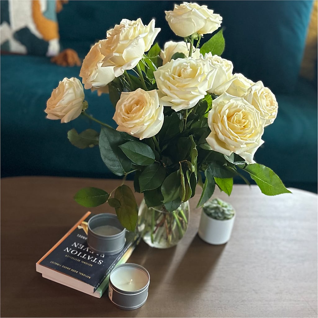 Long Stem Yellow Rose Bouquet –  Bamboo Flowers, Buford GA