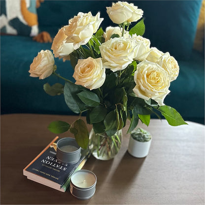 Long Stem Yellow Rose Bouquet –  Bamboo Flowers, Buford GA