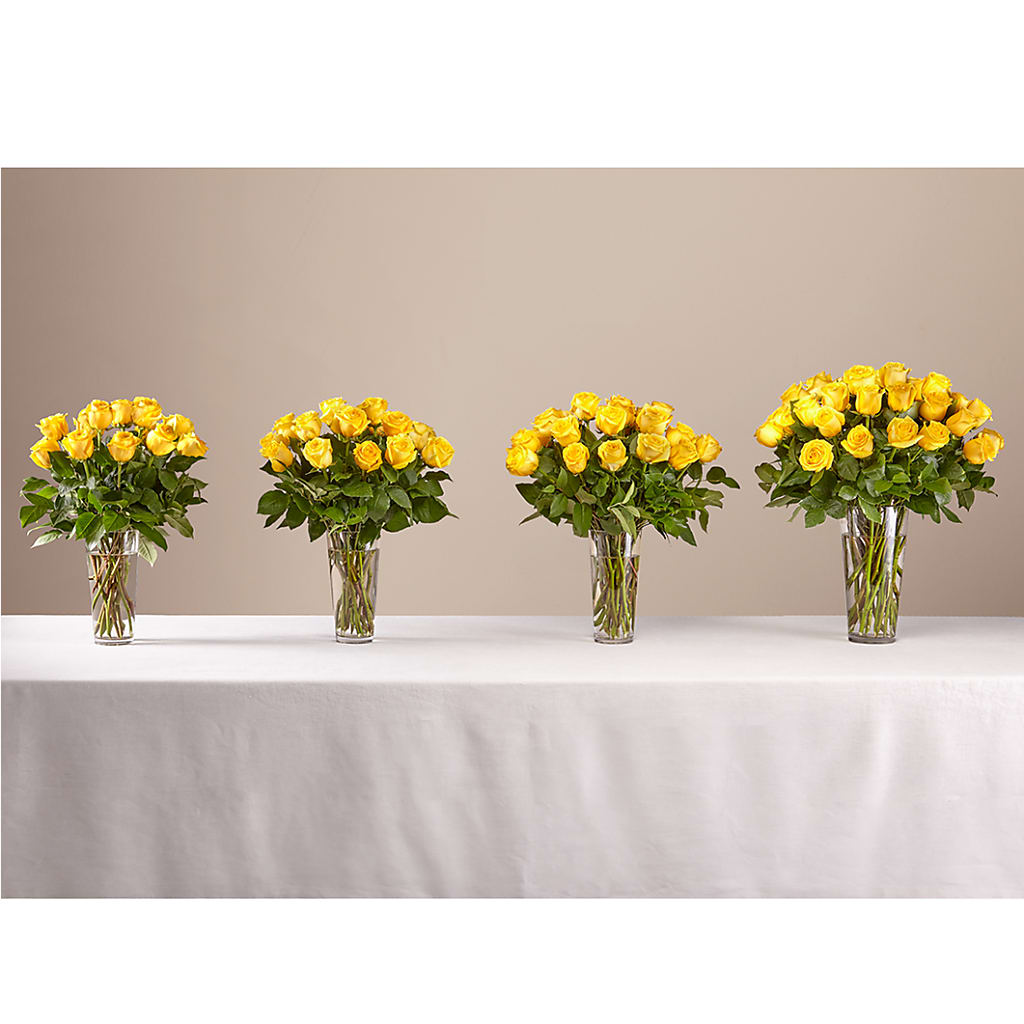 Long Stem Yellow Rose Bouquet –  Bamboo Flowers, Buford GA