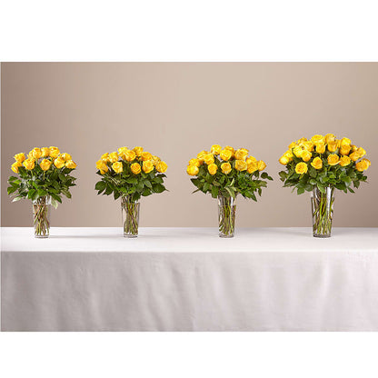 Long Stem Yellow Rose Bouquet –  Bamboo Flowers, Buford GA