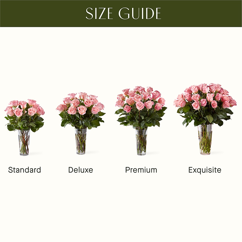 Long Stem Pink Rose Bouquet –  Bamboo Flowers, Buford GA