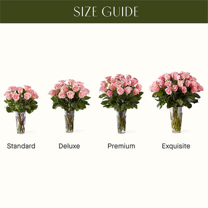 Long Stem Pink Rose Bouquet –  Bamboo Flowers, Buford GA