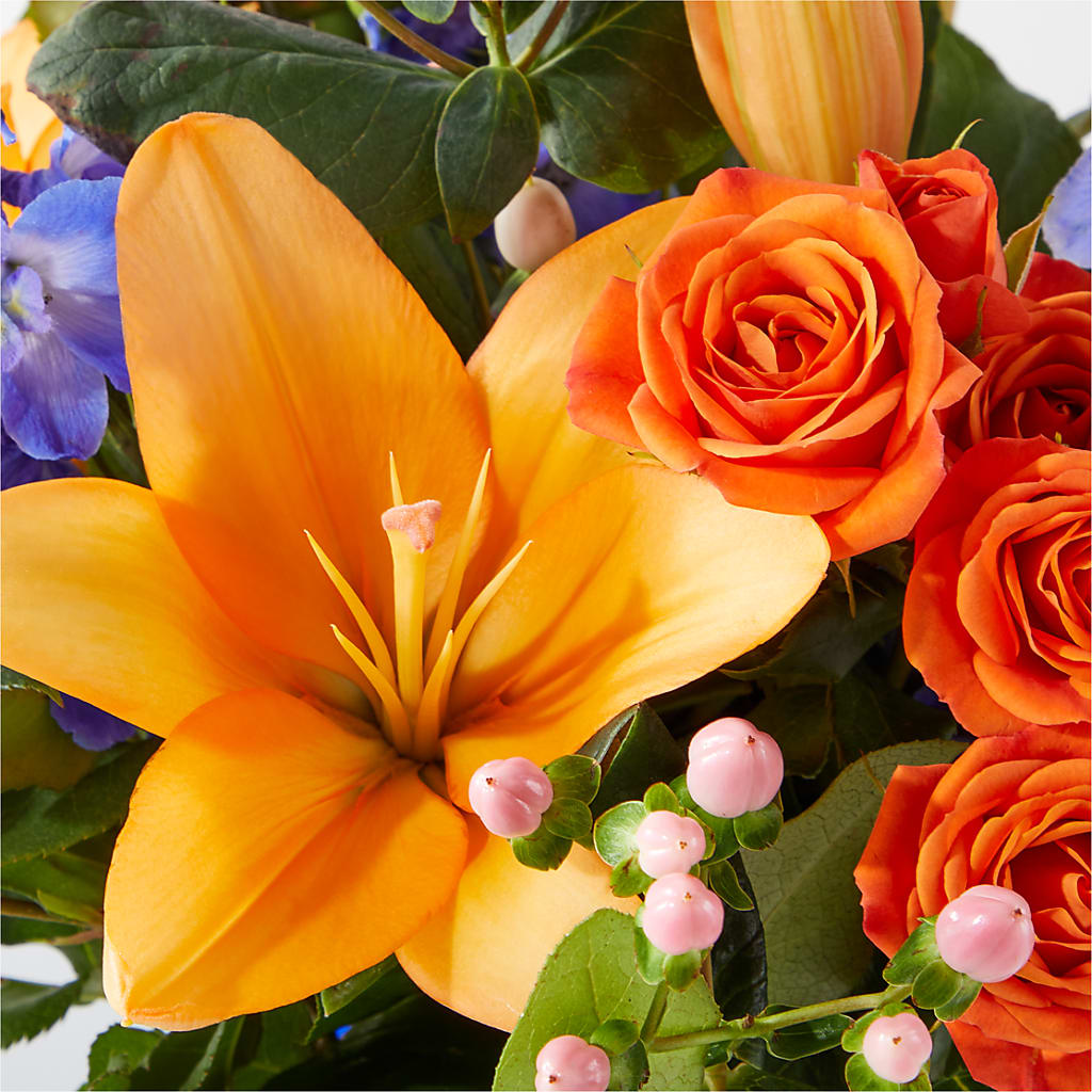 Radiant Citrus Bouquet –  Bamboo Flowers, Buford GA