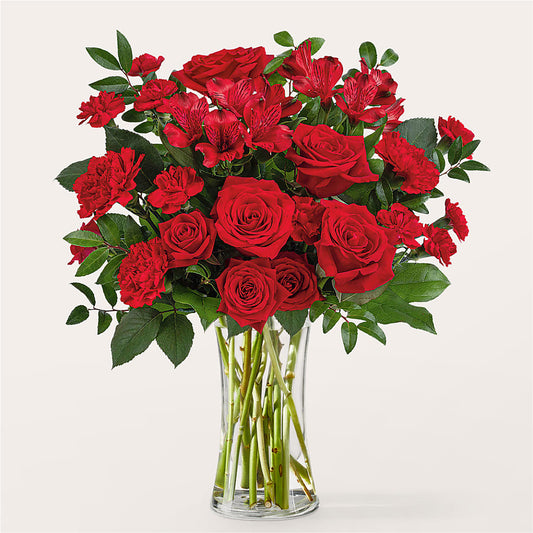 Brilliant Ruby Bouquet –  Bamboo Flowers, Buford GA
