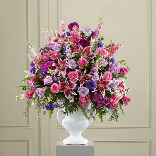 Composition florale pour un hommage paisible