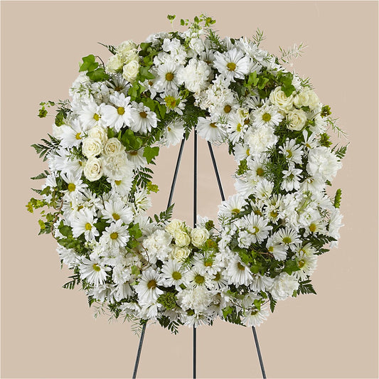 Faithful Wishes Wreath –  Bamboo Flowers, Buford GA