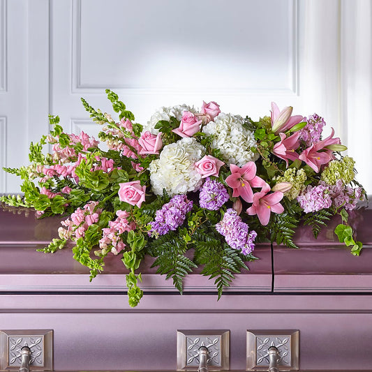 Life's Gratitude Casket Spray –  Bamboo Flowers, Buford GA