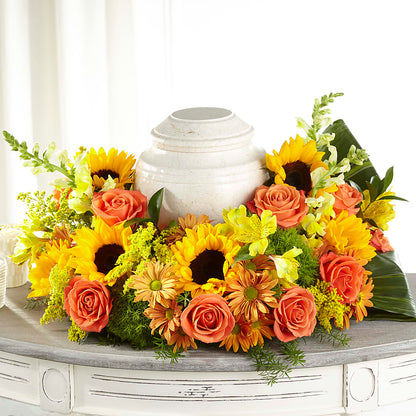 Faithful Sunflower Cremation Adornment –  Bamboo Flowers, Buford GA