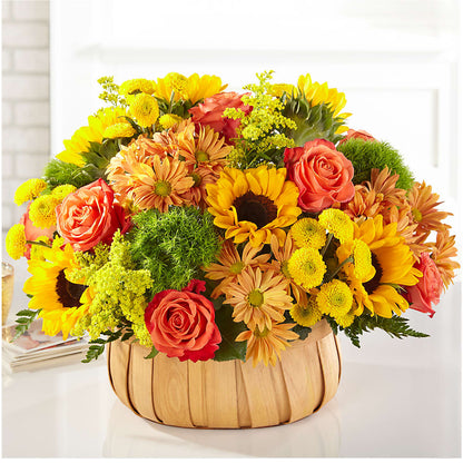 Harvest Sunflower Basket –  Bamboo Flowers, Buford GA