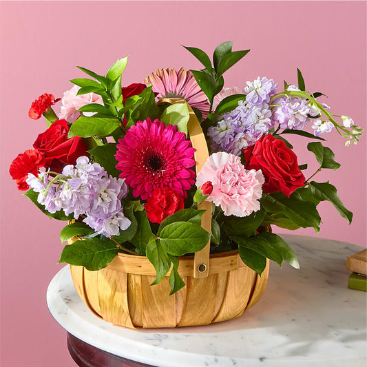 Pink Picnic Basket –  Bamboo Flowers, Buford GA