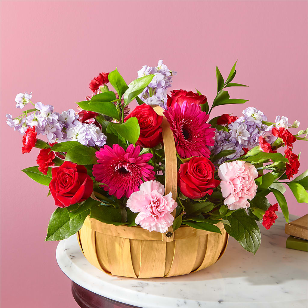 Pink Picnic Basket –  Bamboo Flowers, Buford GA