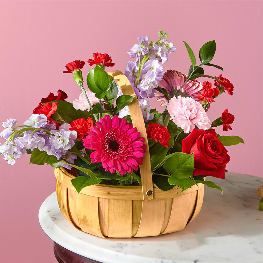 Pink Picnic Basket –  Bamboo Flowers, Buford GA