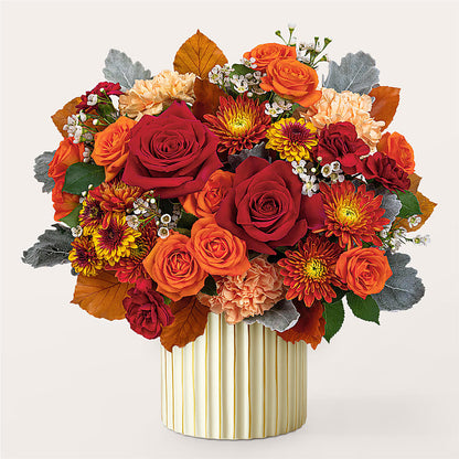 Merlot Bouquet with Ivory Vase –  Bamboo Flowers, Buford GA