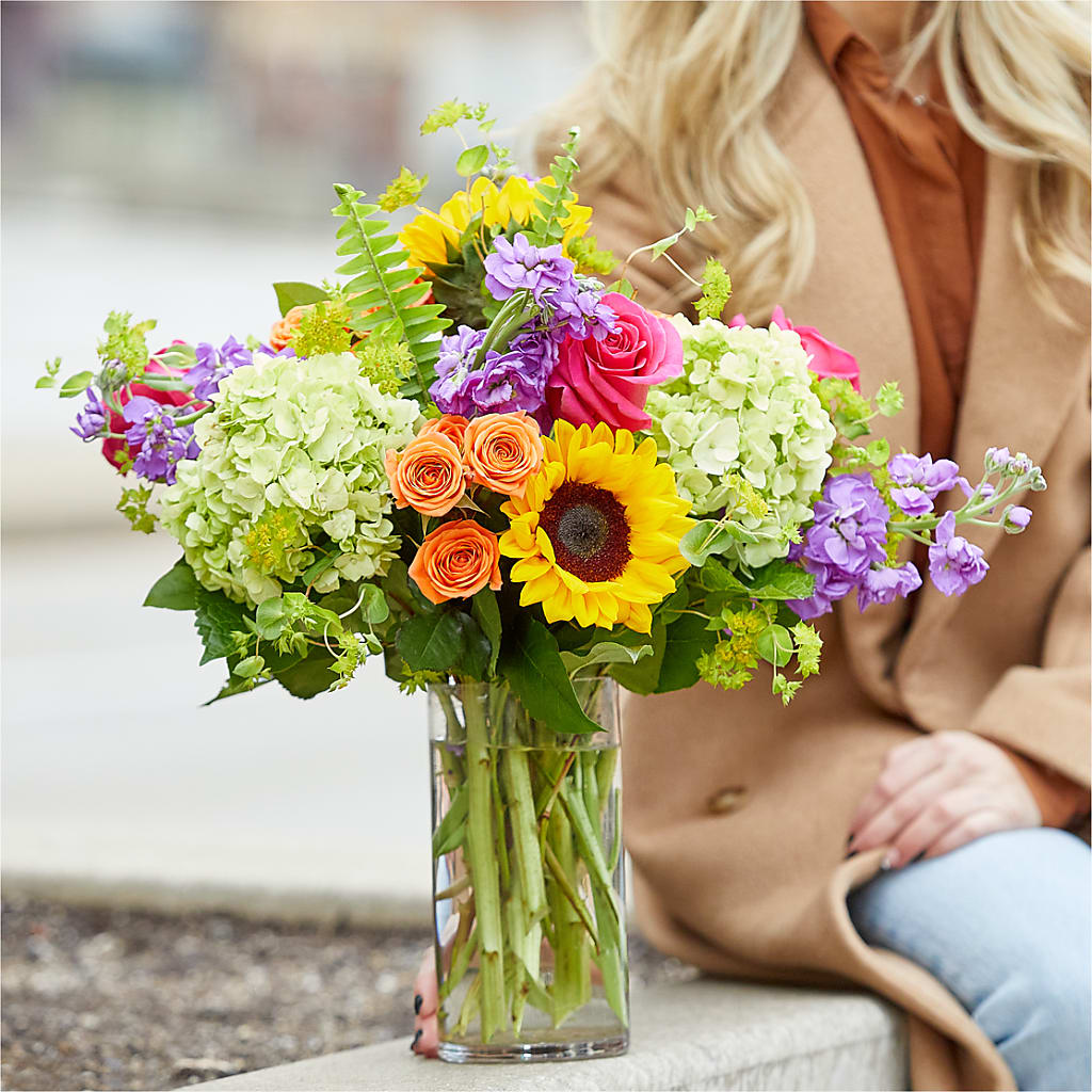 Vibrant Greetings Bouquet –  Bamboo Flowers, Buford GA