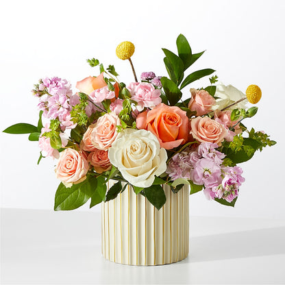 French Market Bouquet with Ivory Vase –  Bamboo Flowers, Buford GA