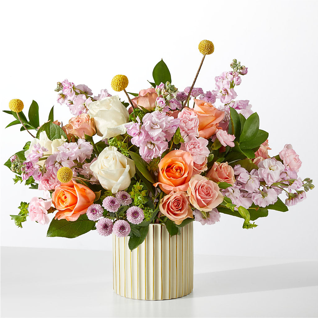 French Market Bouquet with Ivory Vase –  Bamboo Flowers, Buford GA